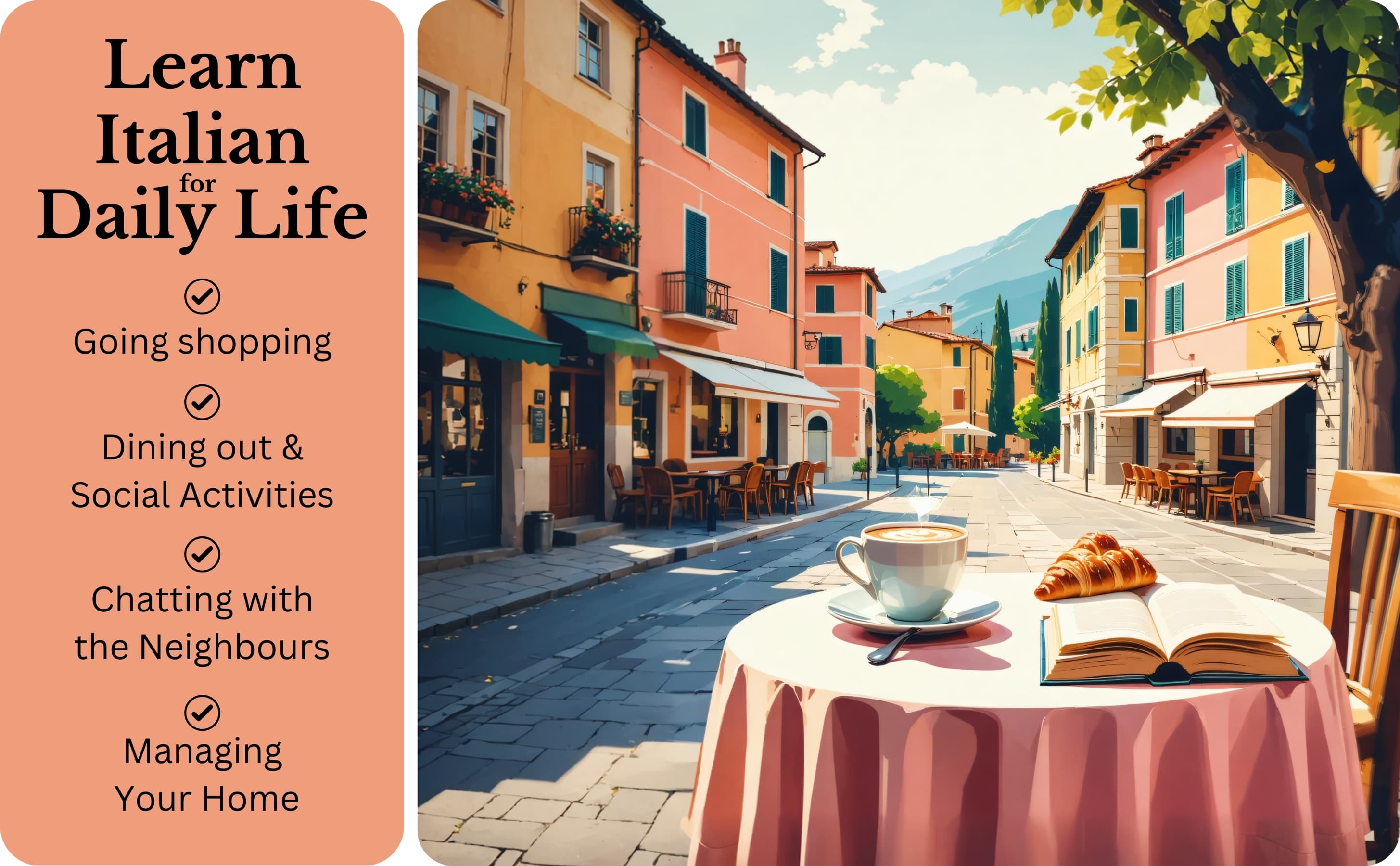 Seconda Casa - Easy Italian for Living Like a Local Book Cover